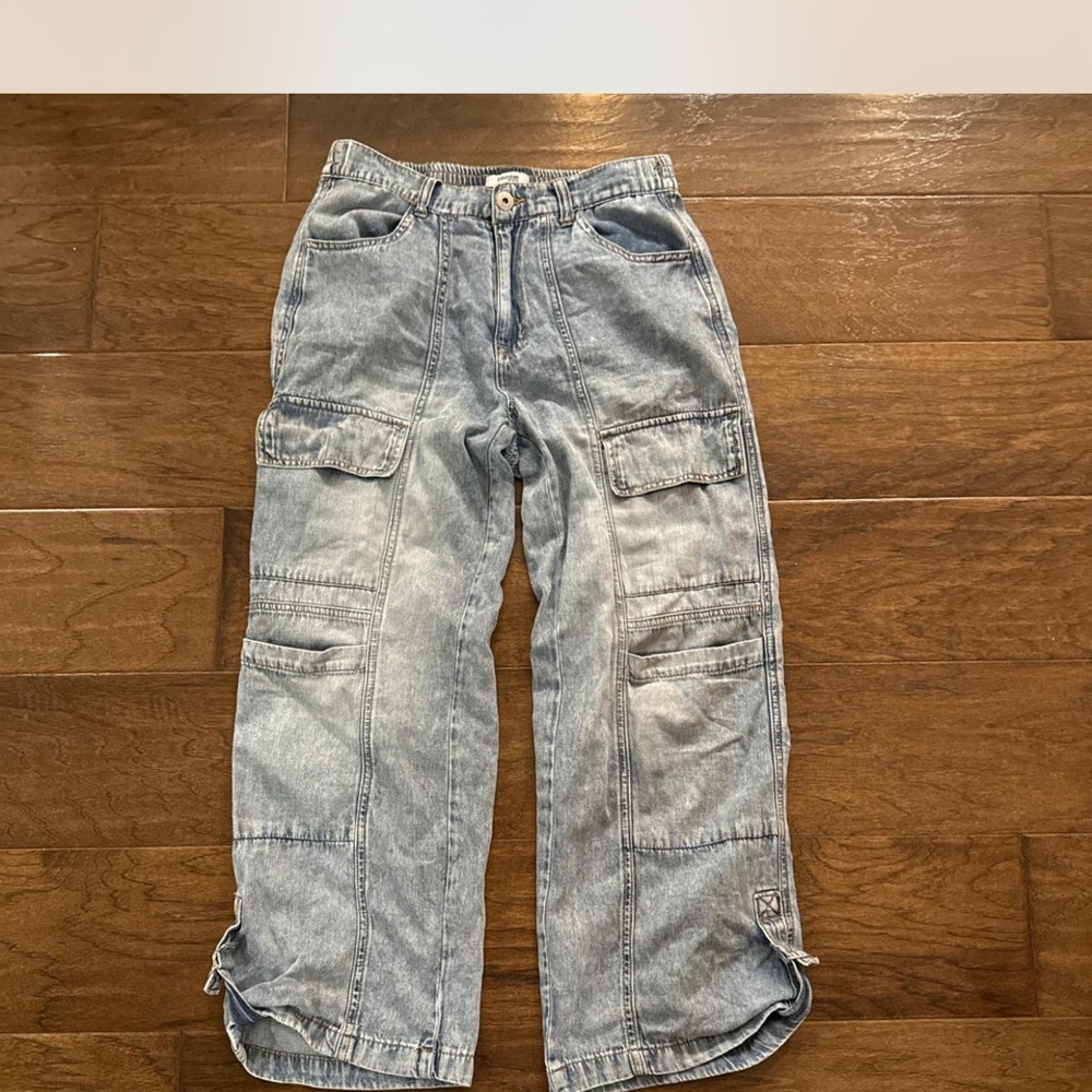 Kensie Light Blue Cargo Pants